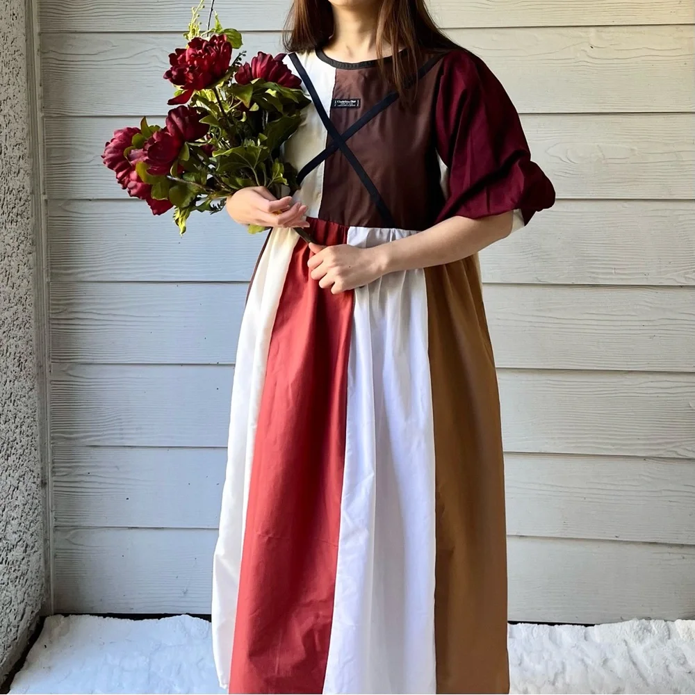 Handmade Upcycled Vintage Christian Dior Puff Sleeve Quilted Dress SKU 10171 - Picture 10 of 16